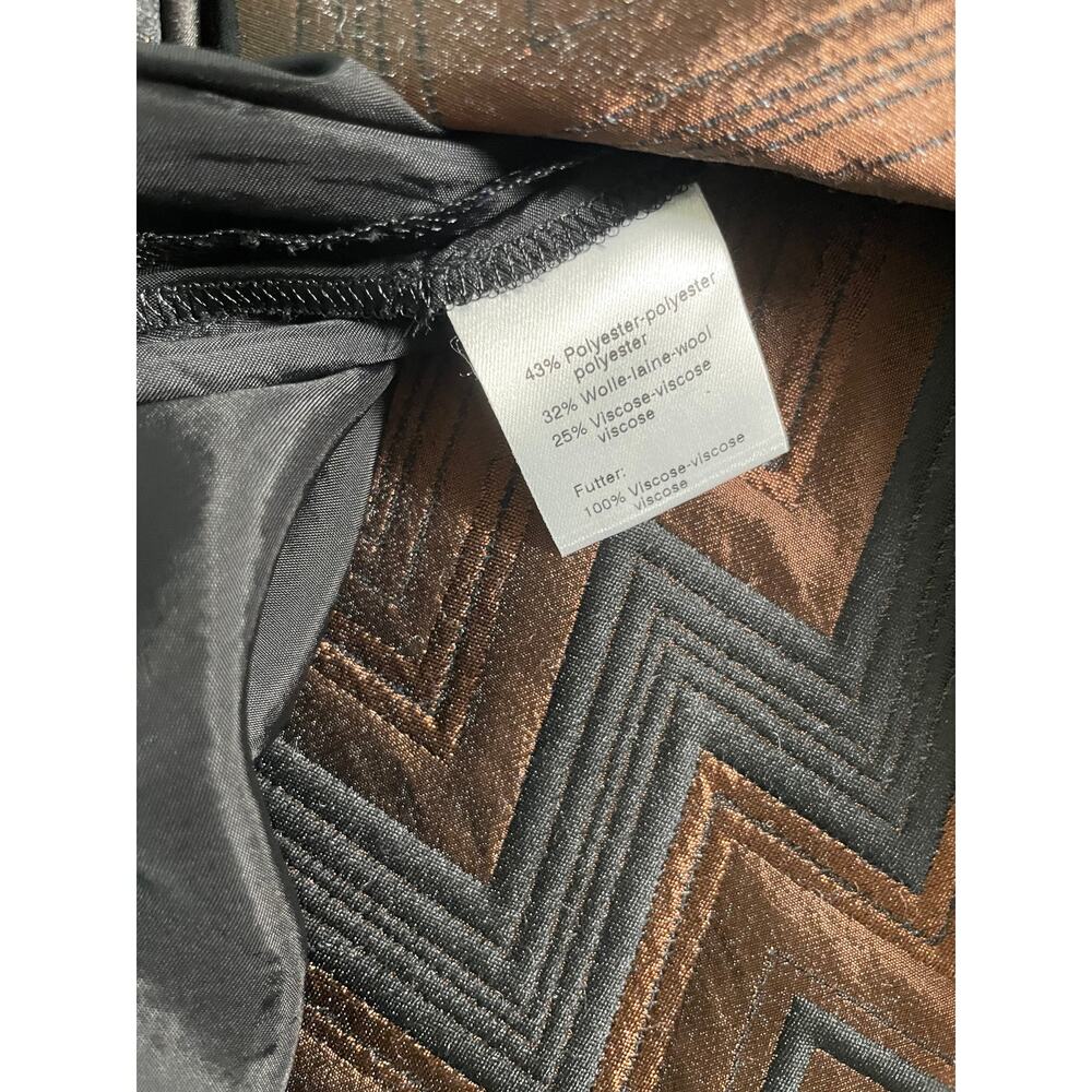 Akris Punto Bronze Black knee length chevron Skirt - Picture 4 of 8